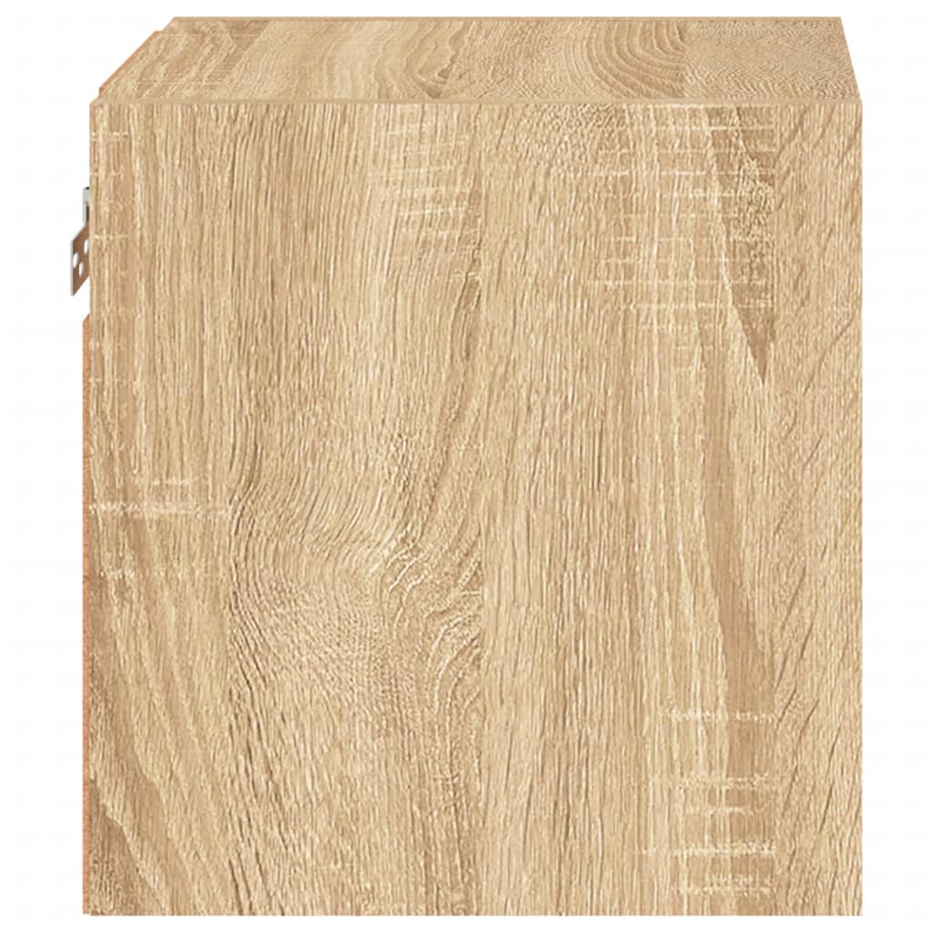 vidaXL TV Wall Cabinets with LED Lights 2 pcs Sonoma Oak 30x28,5x30 cm
