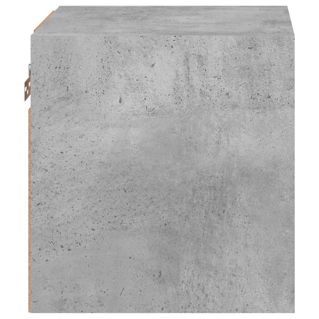 vidaXL TV Wall Cabinet with LED Lights Concrete Grey 30x28,5x30 cm