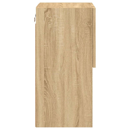vidaXL TV Cabinets with LED Lights 2 pcs Sonoma Oak 30.5x30x60 cm