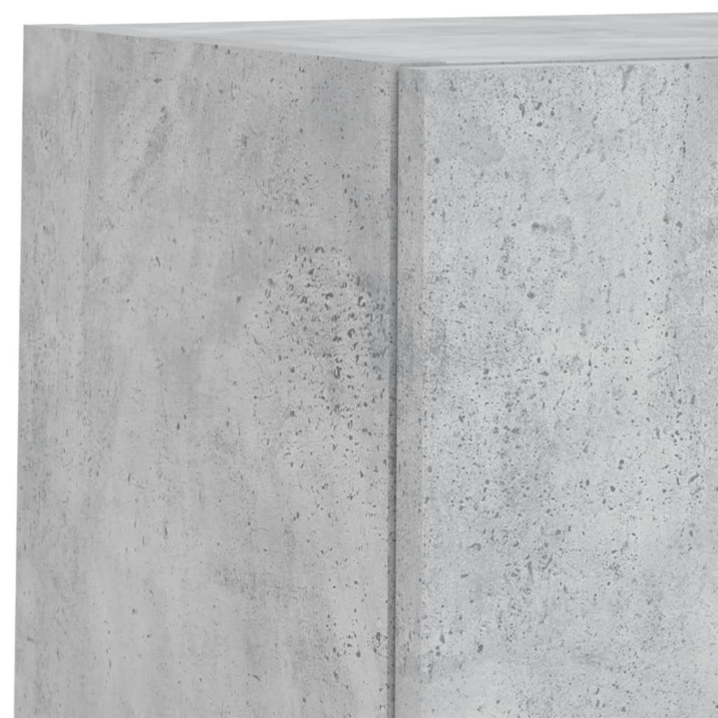 vidaXL 2 Piece TV Cabinet Set with LED Lights Concrete Grey 30,5x30x60 cm