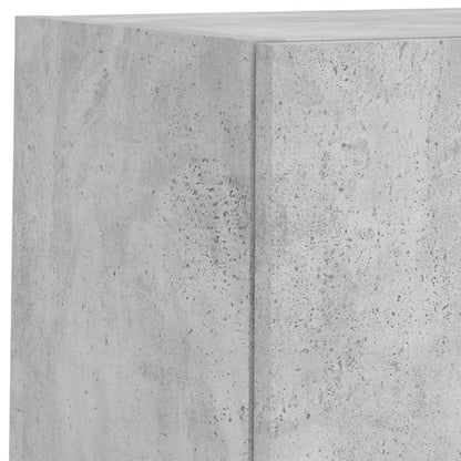 vidaXL 2 Piece TV Cabinet Set with LED Lights Concrete Grey 30,5x30x60 cm