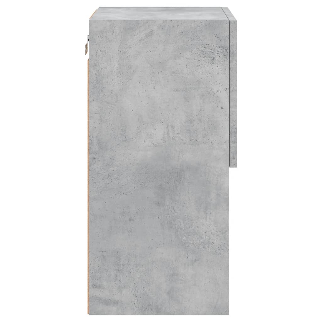vidaXL TV Cabinets with LED Lights 2 pcs Concrete Grey 30.5x30x60 cm