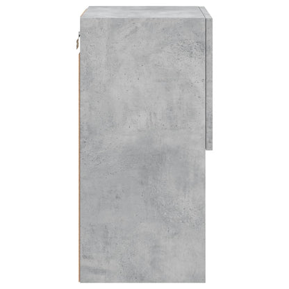 vidaXL TV Cabinets with LED Lights 2 pcs Concrete Grey 30.5x30x60 cm