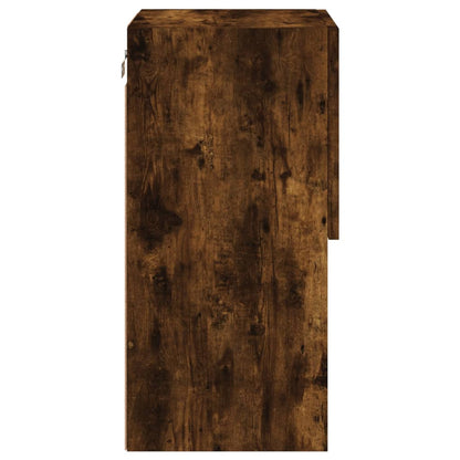 vidaXL TV Cabinets with LED Lights 2 pcs Smoked Oak 30.5x30x60 cm