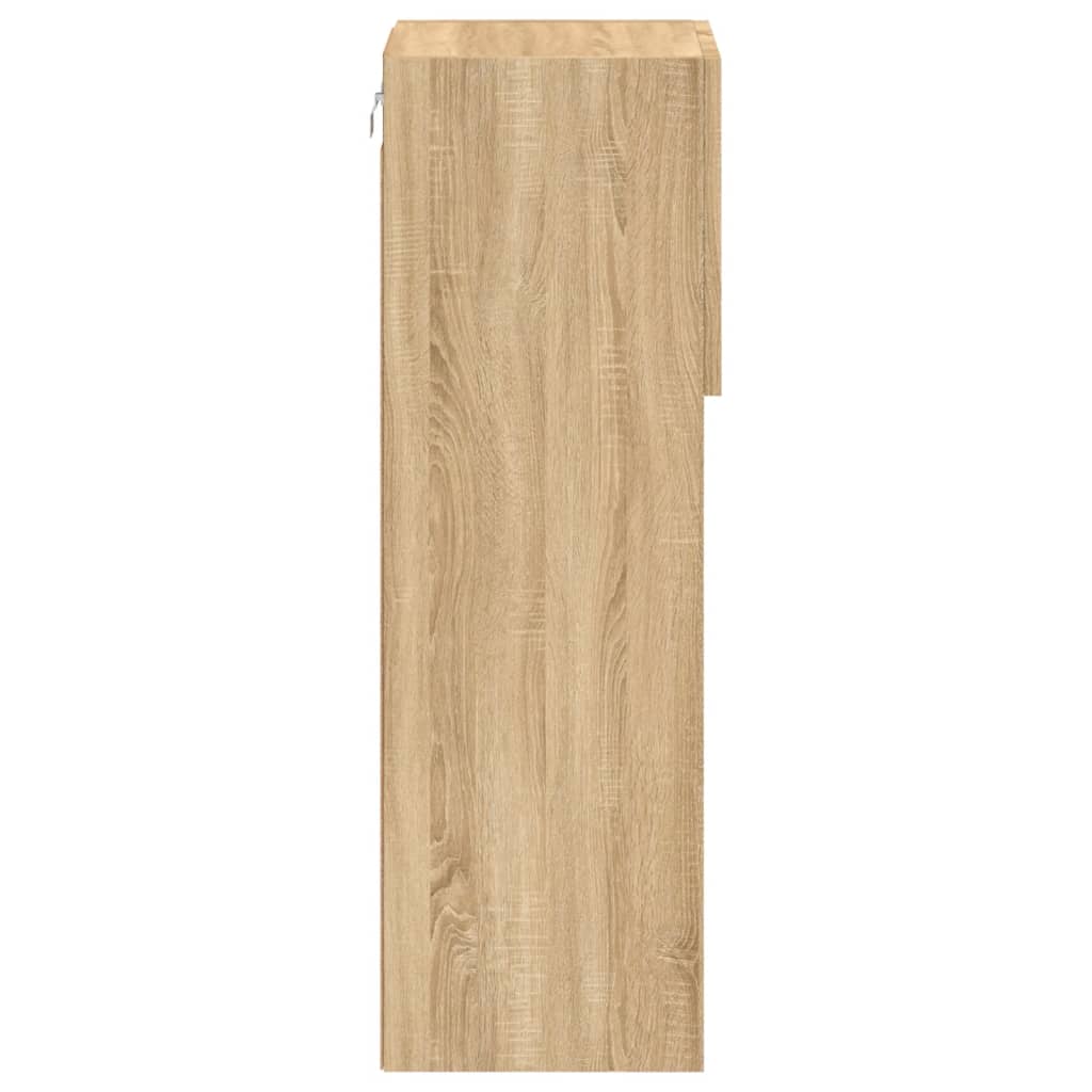 vidaXL TV Cabinet with LED Lights Sonoma Oak 30.5x30x90 cm