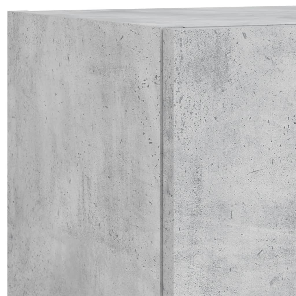 vidaXL TV Cabinet with LED Lights Concrete Grey 30,5x30x90 cm