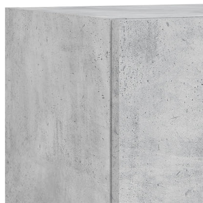 vidaXL TV Cabinet with LED Lights Concrete Grey 30,5x30x90 cm