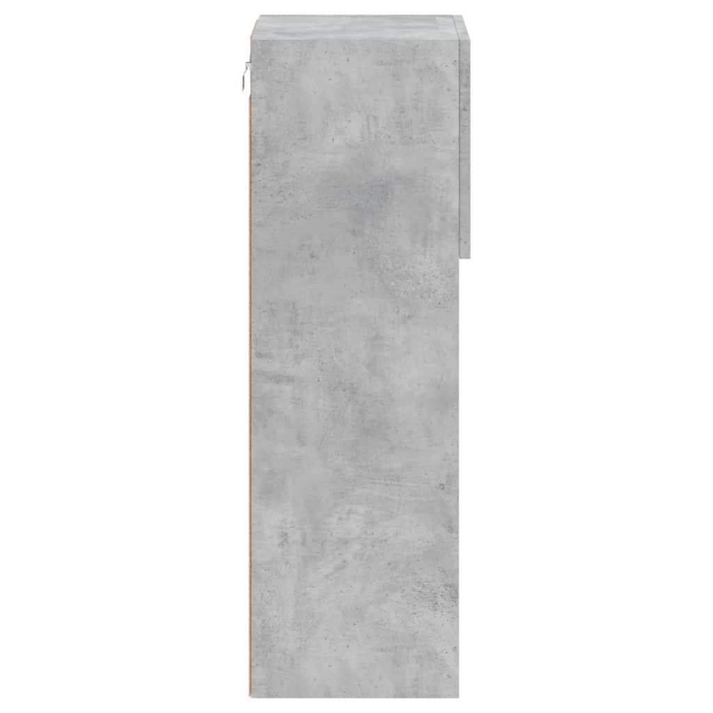 vidaXL TV Cabinet with LED Lights Concrete Grey 30,5x30x90 cm