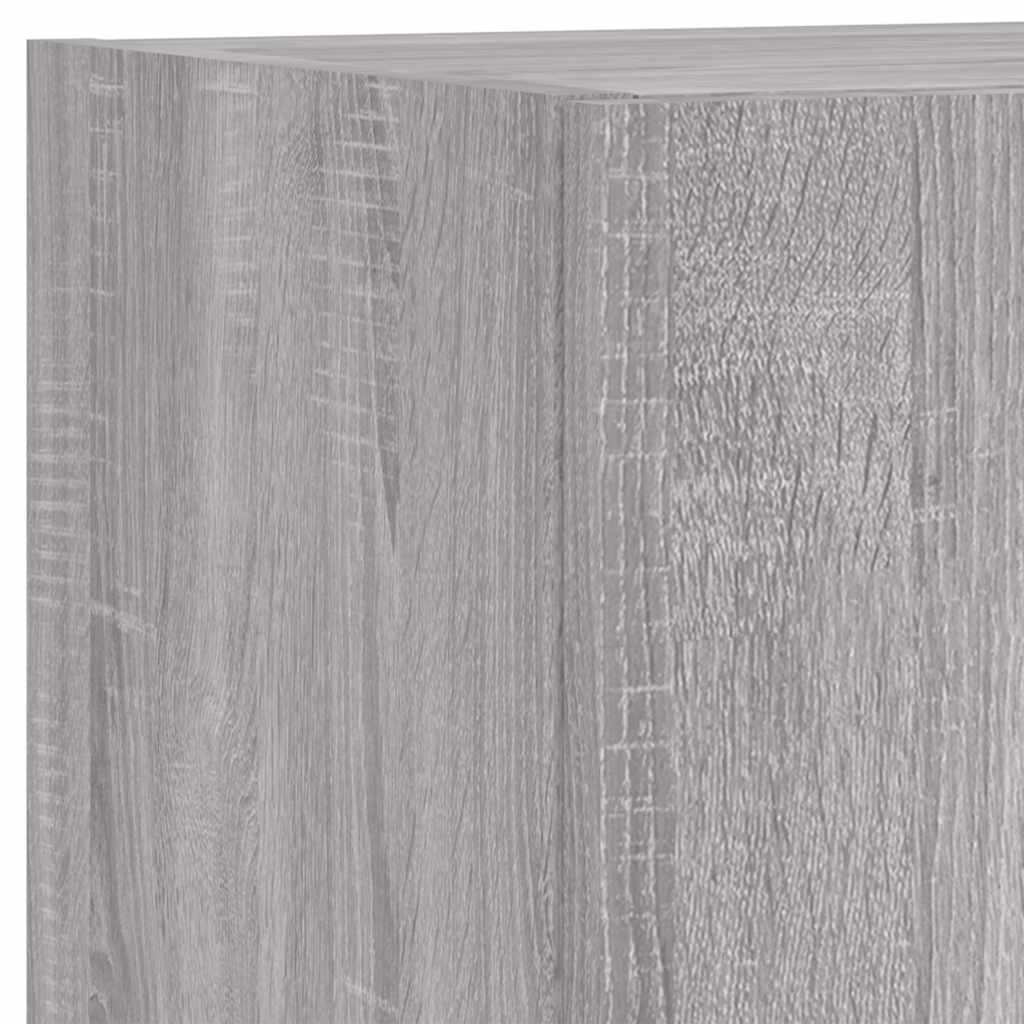vidaXL TV Cabinet with LED Lights Grey Sonoma 30,5x30x90 cm