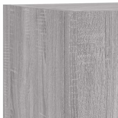 vidaXL TV Cabinet with LED Lights Grey Sonoma 30,5x30x90 cm