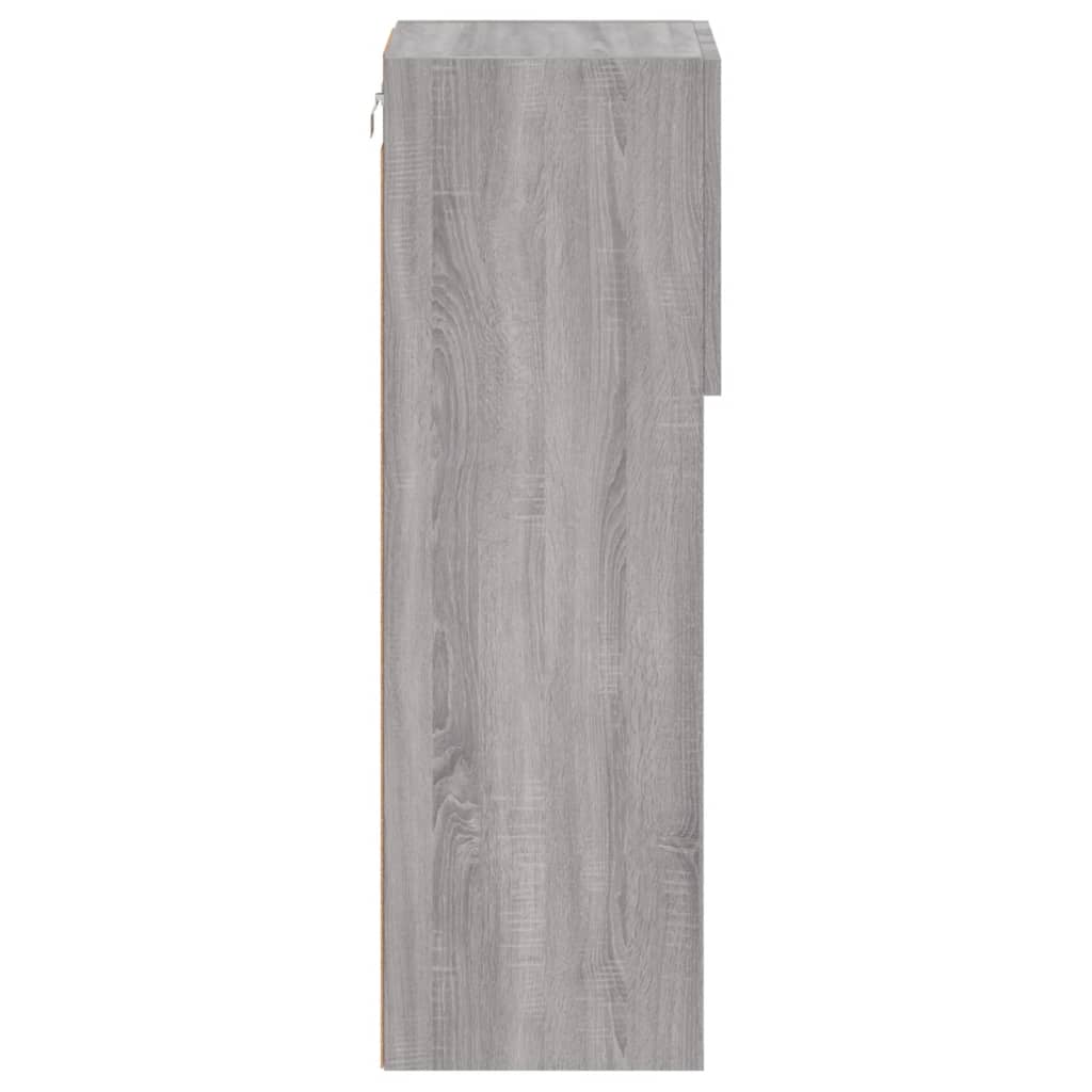 vidaXL TV Cabinet | Grey Sonoma | Engineered wood, Glass | 30.5 x 30 x 90 cm