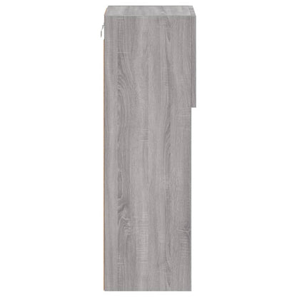 vidaXL TV Cabinet | Grey Sonoma | Engineered wood, Glass | 30.5 x 30 x 90 cm