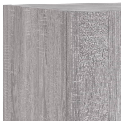 vidaXL 2 Piece TV Cabinet Set with LED Lights Grey Sonoma 30,5x30x90 cm
