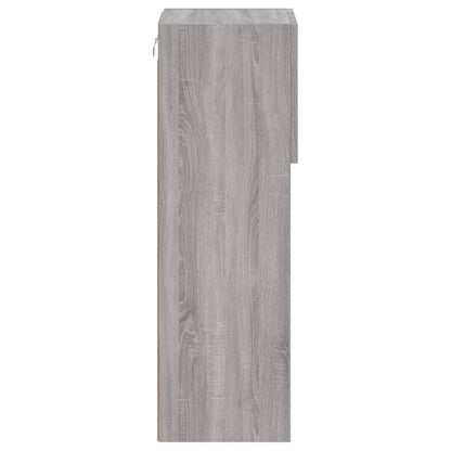 vidaXL 2 Piece TV Cabinet Set with LED Lights Grey Sonoma 30,5x30x90 cm