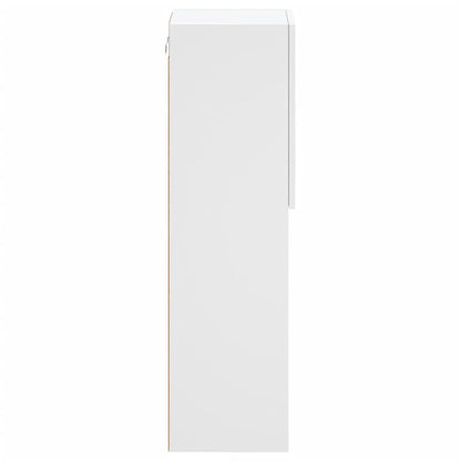 vidaXL TV Cabinet with LED Lights White 30.5x30x102 cm