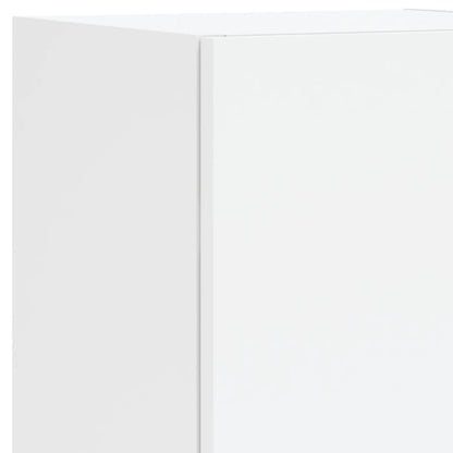 vidaXL 2 Piece TV Cabinet Set with LED Lights White 30,5x30x102 cm