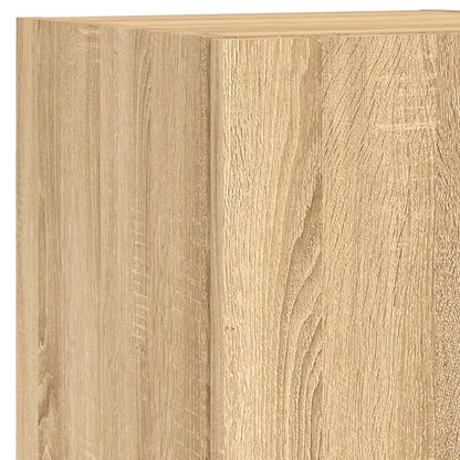 vidaXL 2 Piece TV Cabinet Set with LED Lights Sonoma Oak 30,5x30x102 cm