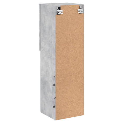vidaXL TV Cabinets with LED Lights 2 pcs Concrete Grey 30.5x30x102 cm