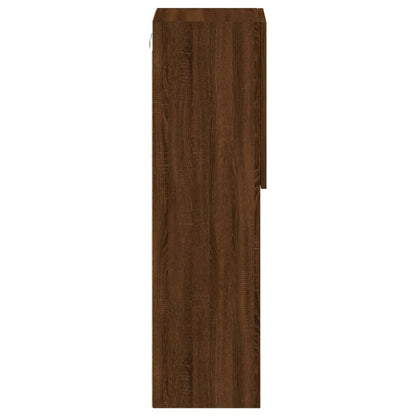 vidaXL TV Cabinet with LED Lights Brown Oak 30.5x30x102 cm