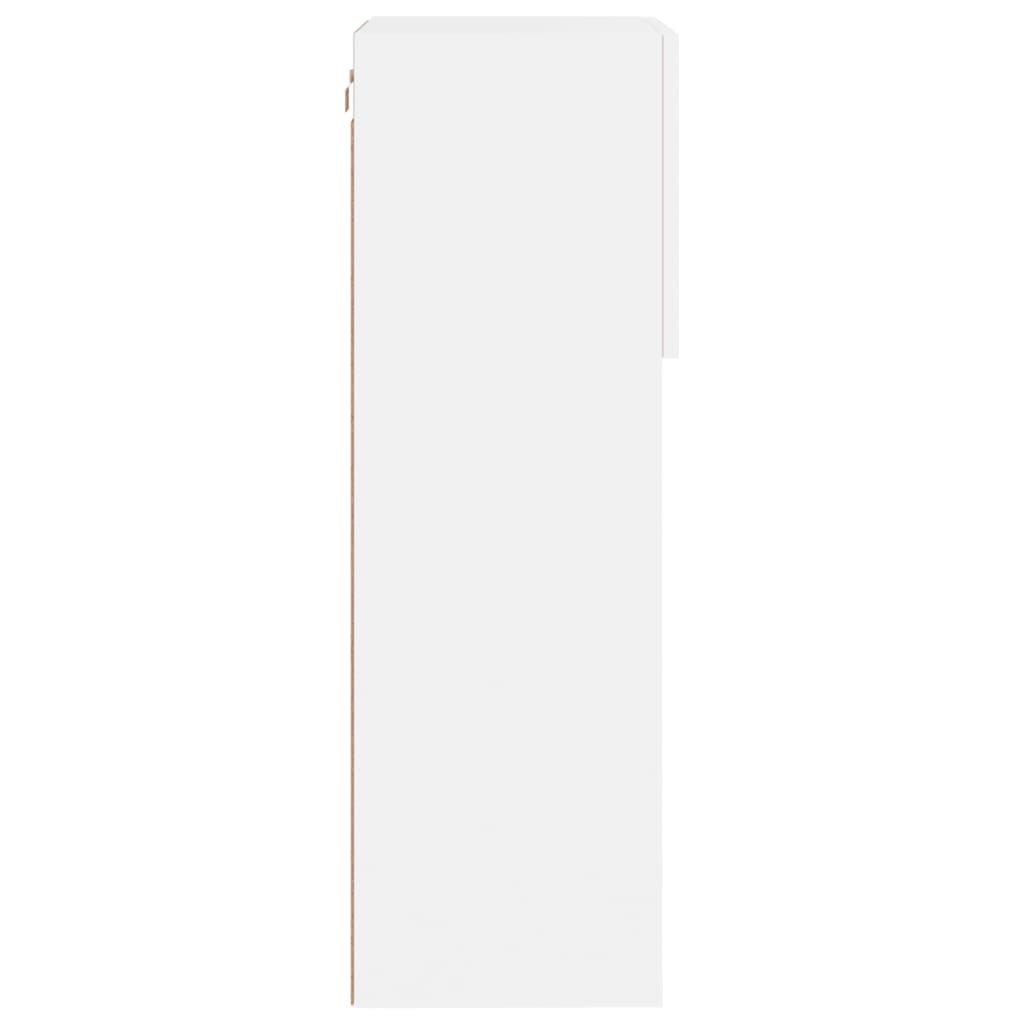 vidaXL TV Cabinet | Set of 2 | White | Engineered wood, Glass | Medium