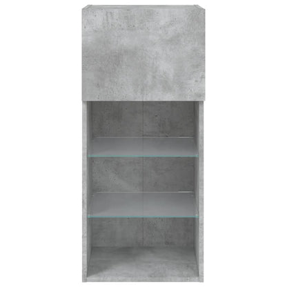 vidaXL TV Cabinet with LED Lights Concrete Grey 40.5x30x90 cm