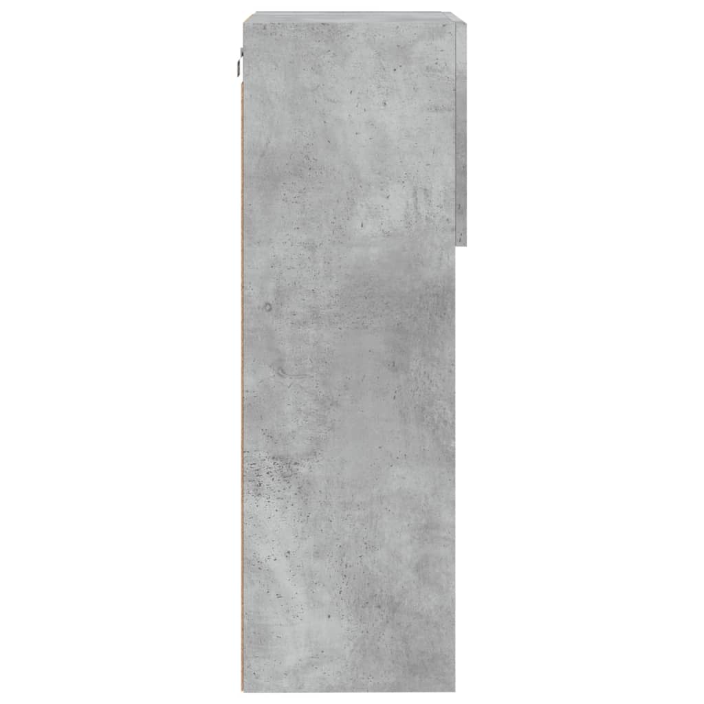 vidaXL TV Cabinet with LED Lights Concrete Grey 40.5x30x90 cm