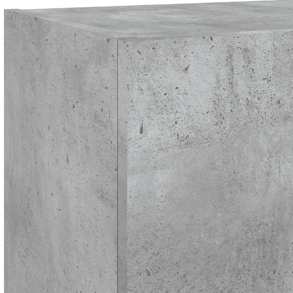 vidaXL TV Cabinet with LED Lights Concrete Grey 40.5x30x90 cm
