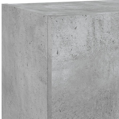 vidaXL TV Cabinet with LED Lights Concrete Grey 40.5x30x90 cm