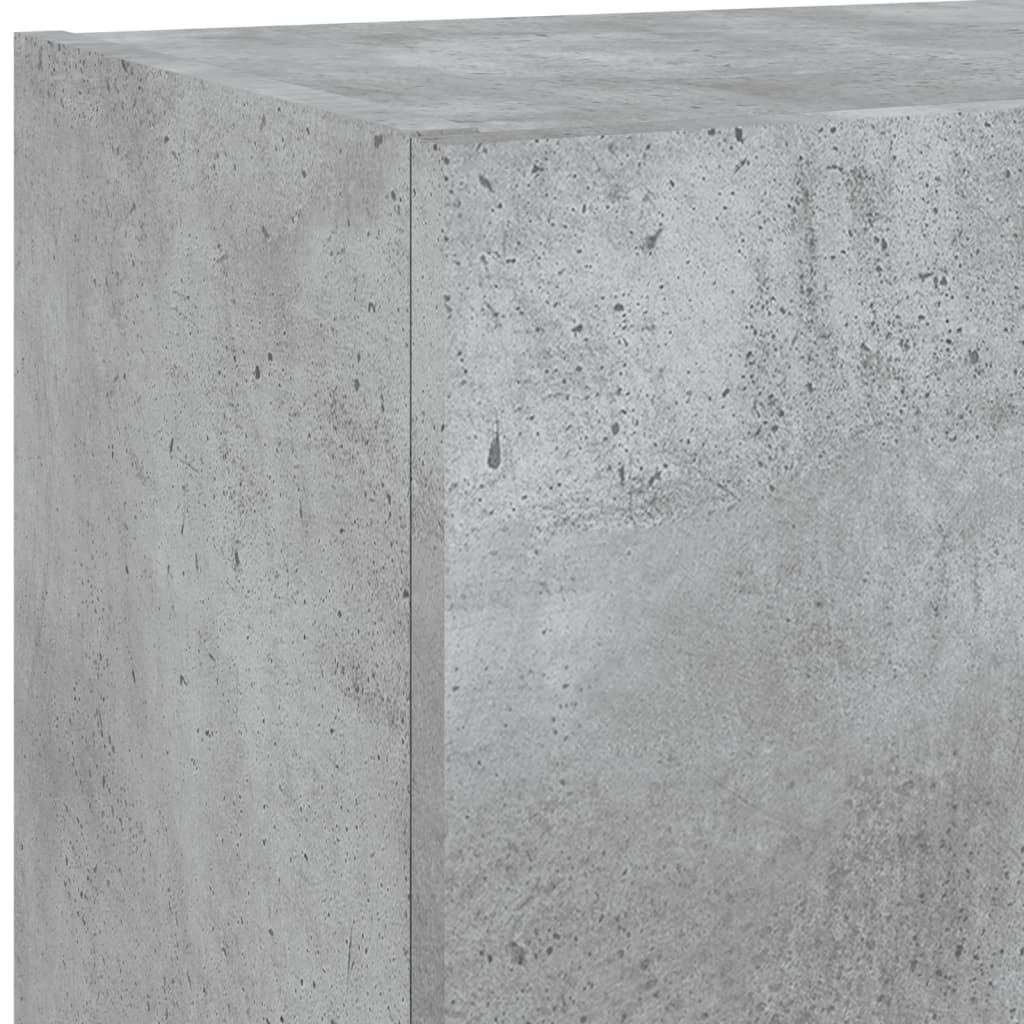 vidaXL 2 Piece TV Cabinet Set with LED Lights Concrete Grey 40,5x30x90 cm