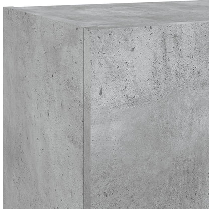 vidaXL 2 Piece TV Cabinet Set with LED Lights Concrete Grey 40,5x30x90 cm