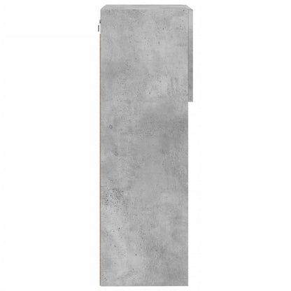 vidaXL TV Cabinets with LED Lights 2 pcs Concrete Grey 40.5x30x90 cm