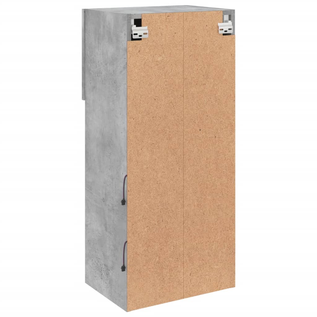 vidaXL TV Cabinets with LED Lights 2 pcs Concrete Grey 40.5x30x90 cm