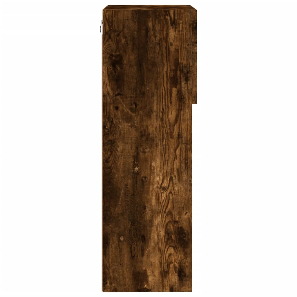 vidaXL TV Cabinet | Set of 2 | Smoked oak | Engineered wood, glass | Medium