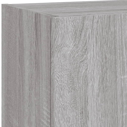 vidaXL TV Cabinets with LED Lights 2 pcs Grey Sonoma 40.5x30x90 cm