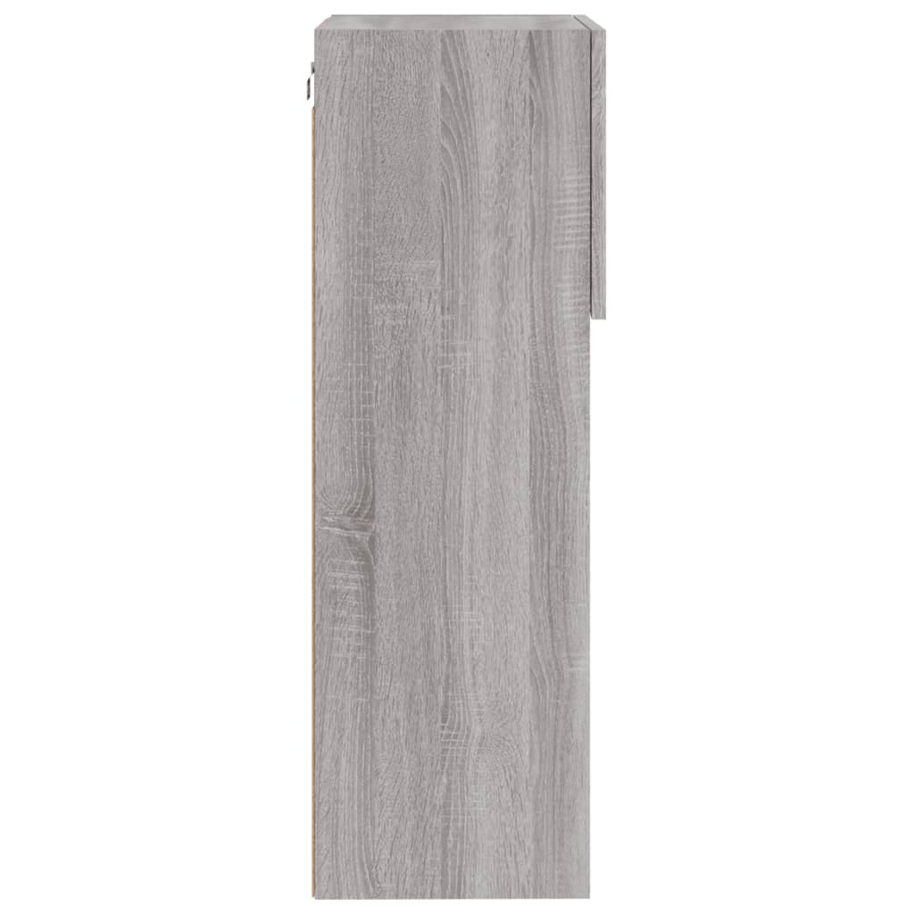 vidaXL TV Cabinets with LED Lights 2 pcs Grey Sonoma 40.5x30x90 cm