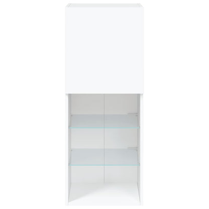 vidaXL TV Cabinet with LED Lights White 40.5x30x102 cm