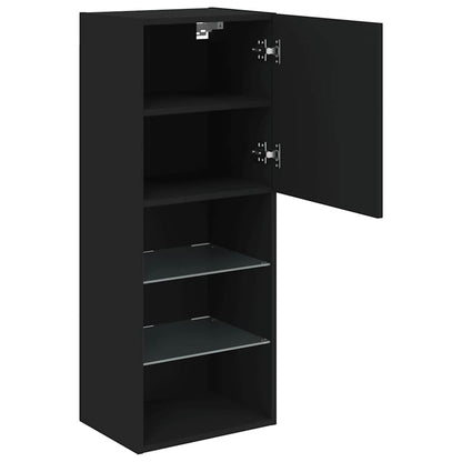vidaXL TV Cabinet with LED Lights Black 40,5x30x102 cm