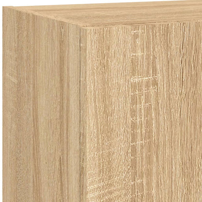 vidaXL TV Cabinet with LED Lights Sonoma Oak 40,5x30x102 cm