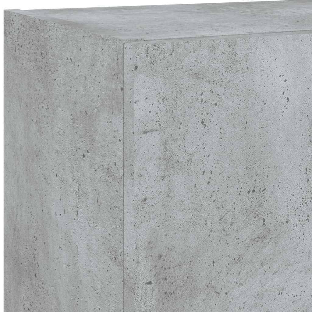 vidaXL TV Cabinet with LED Lights Concrete Grey 40,5x30x102 cm