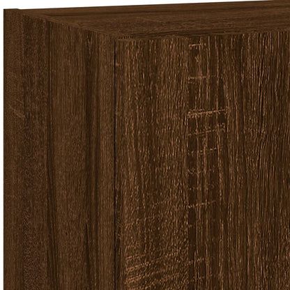 vidaXL TV Cabinet with LED Lights Brown Oak 40,5x30x102 cm