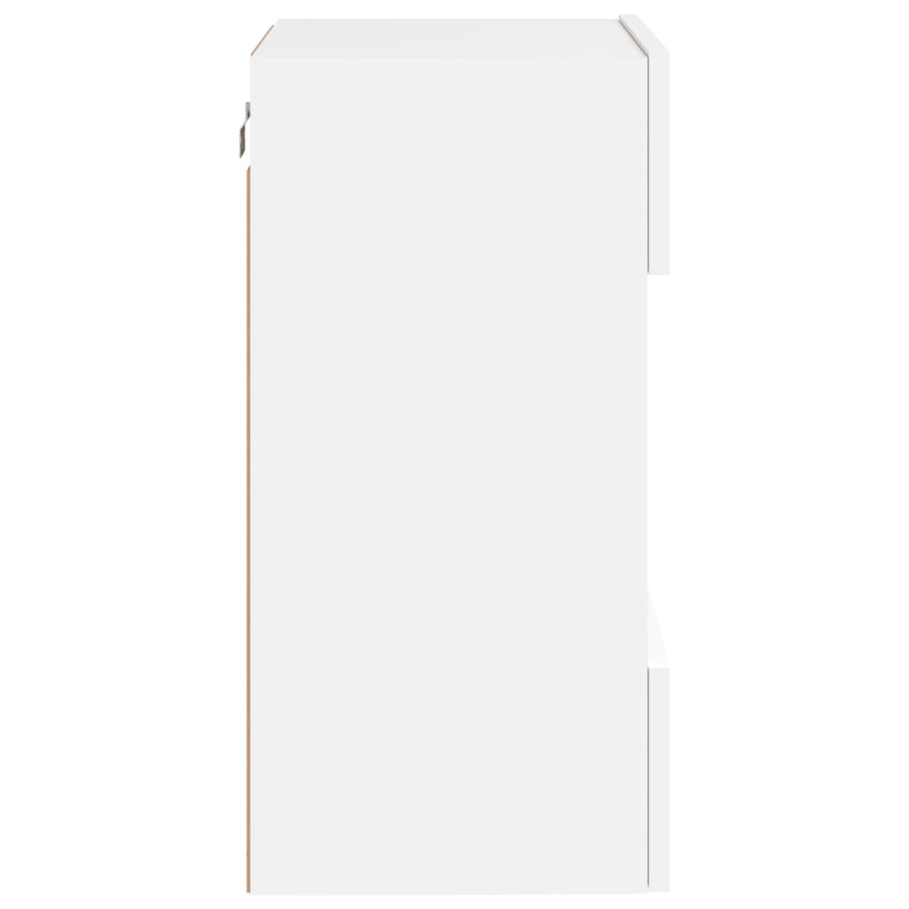 vidaXL TV Wall Cabinet with LED Lights White 40x30x60,5 cm
