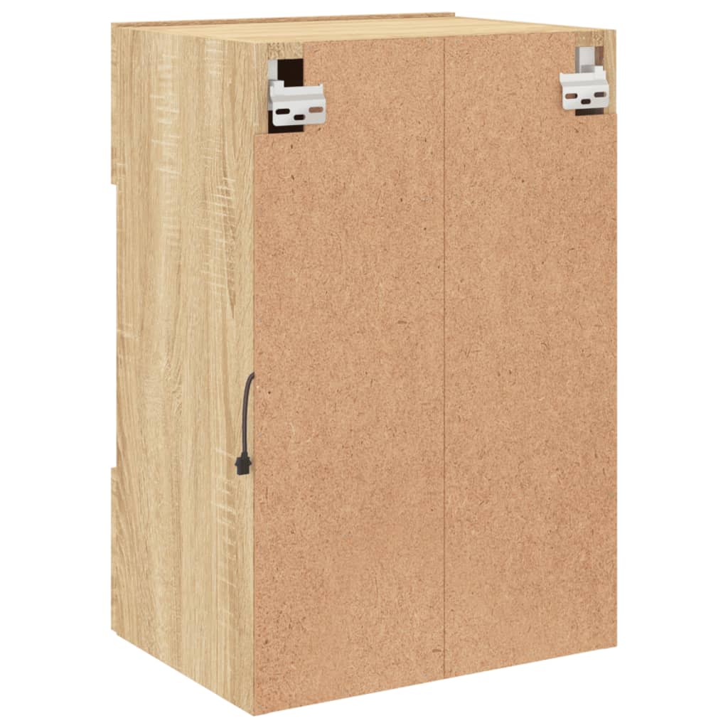 vidaXL TV Wall Cabinet with LED Lights Sonoma Oak 40x30x60,5 cm