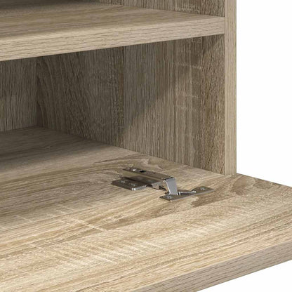 vidaXL Wall Cabinets with LED Lights for TV 2 pcs Sonoma Oak 40x30x60,5 cm