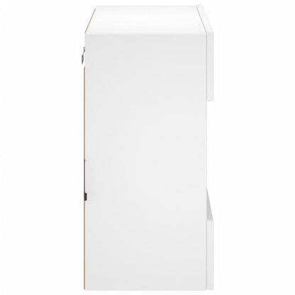 vidaXL TV Wall Cabinet with LED Lights White 58,5x30x60,5 cm