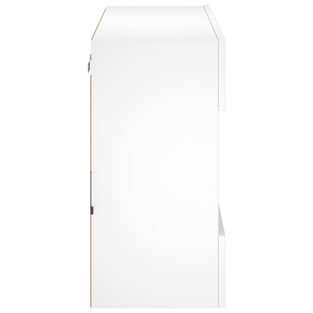 vidaXL TV Wall Cabinet with LED Lights White 78,5x30x60,5 cm