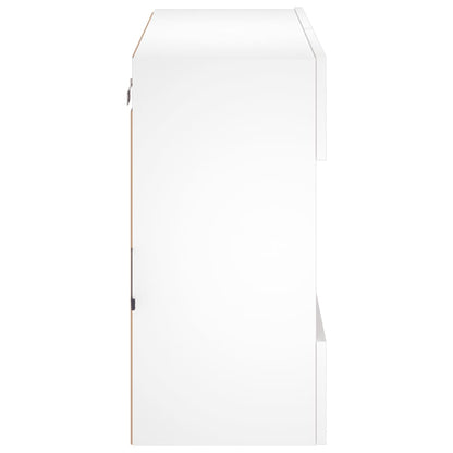 vidaXL TV Wall Cabinet with LED Lights White 78,5x30x60,5 cm