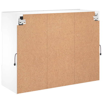 vidaXL TV Wall Cabinet with LED Lights White 78,5x30x60,5 cm