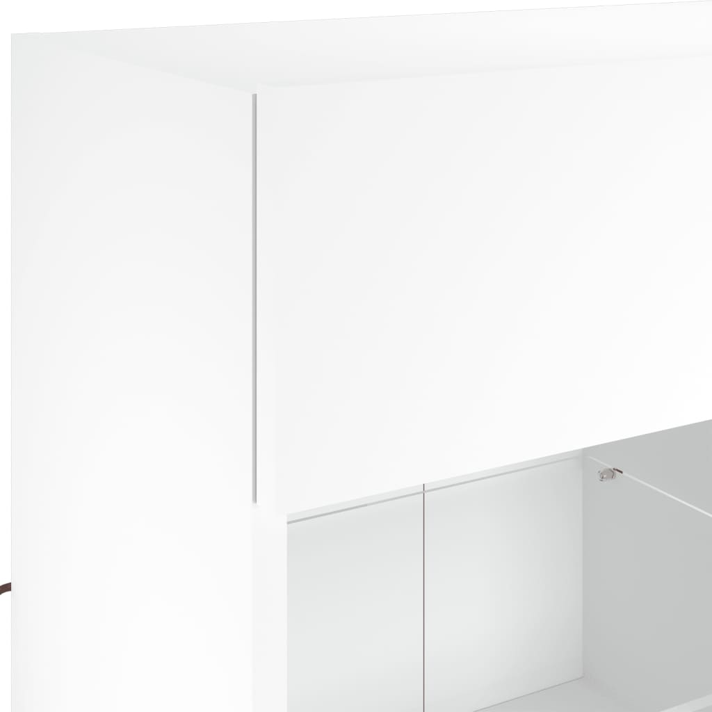 vidaXL TV Wall Cabinet with LED Lights White 78,5x30x60,5 cm