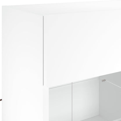 vidaXL TV Wall Cabinet with LED Lights White 78,5x30x60,5 cm