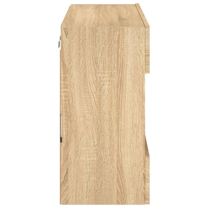 vidaXL TV Wall Cabinet with LED Lights Sonoma Oak 78,5x30x60,5 cm